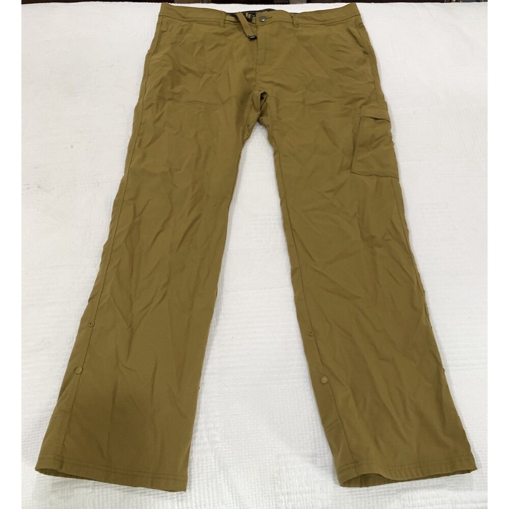 Prana Pants Mens 42x36 Brown Zion Belted Relaxed Stretch Cargo Hiking Outdoor